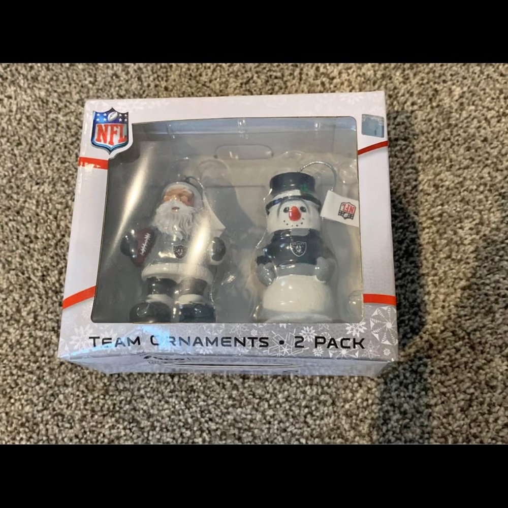 FOCO - NFL Officially Licensed 3.5" St. Nick Santa & Snowman 2 Pack Holiday